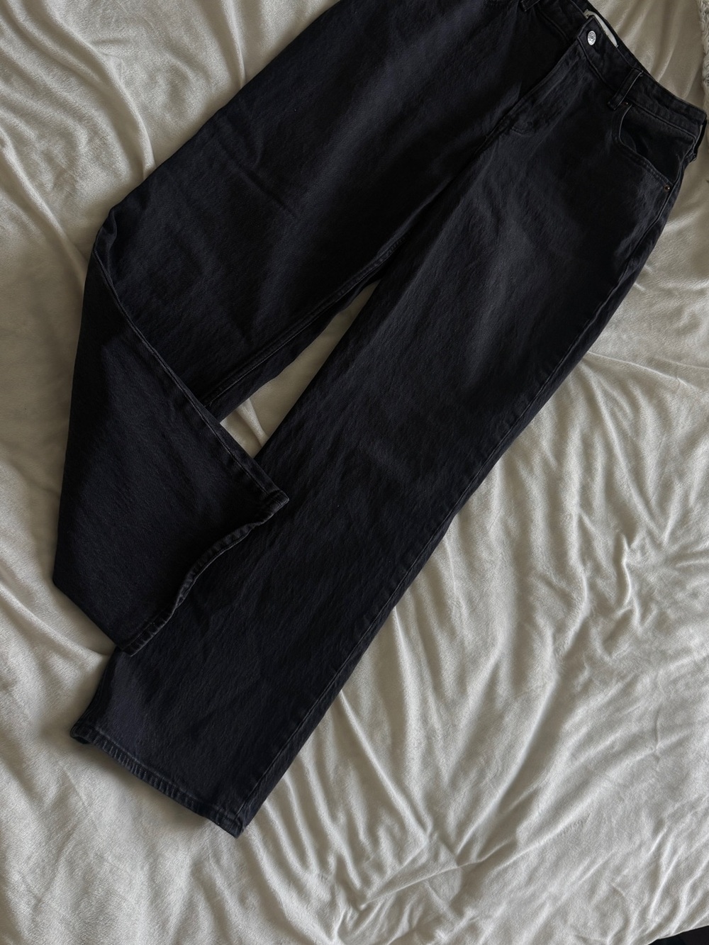 Abercrombie 90’s Relaxed High Rise Washed Black Jeans Size 29 - Picture 3 of 4